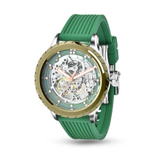 Load image into Gallery viewer, Skeleton Wheel Dial (Silicon Strap) - Green
