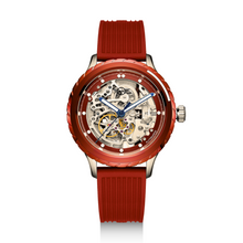 Load image into Gallery viewer, Skeleton Wheel Dial (Silicon Strap) - Red
