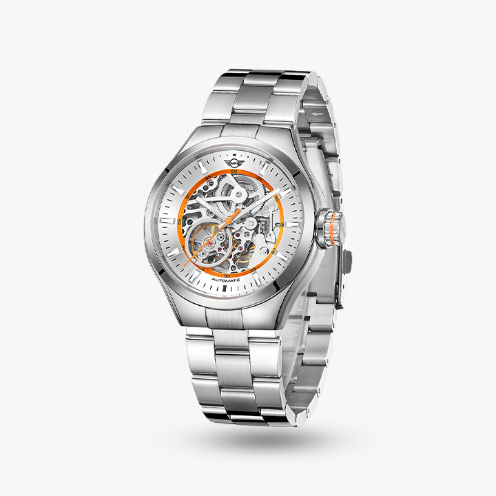 Skeleton (Steel Bracelet) - Orange